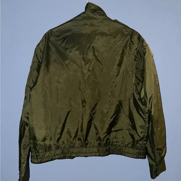 Men’s Medium Wind Champ Army Green Jacket military USA Slick - Picture 3 of 3